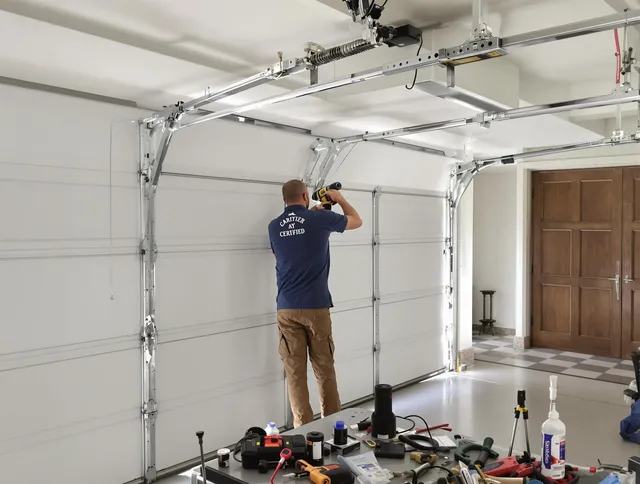 Bristol Garage Door Repair certified technician performing precision garage door repair in Bristol